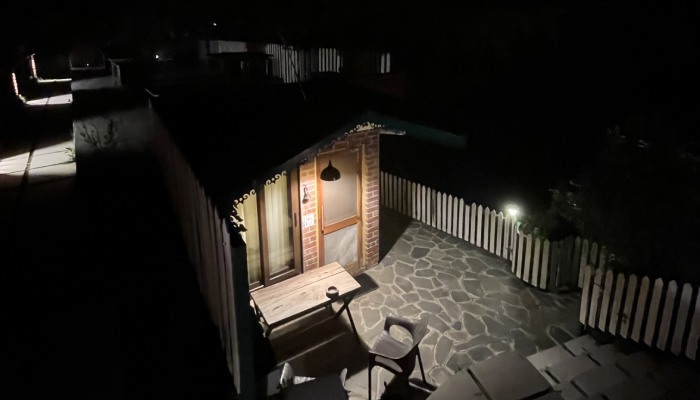 Glass House at Night